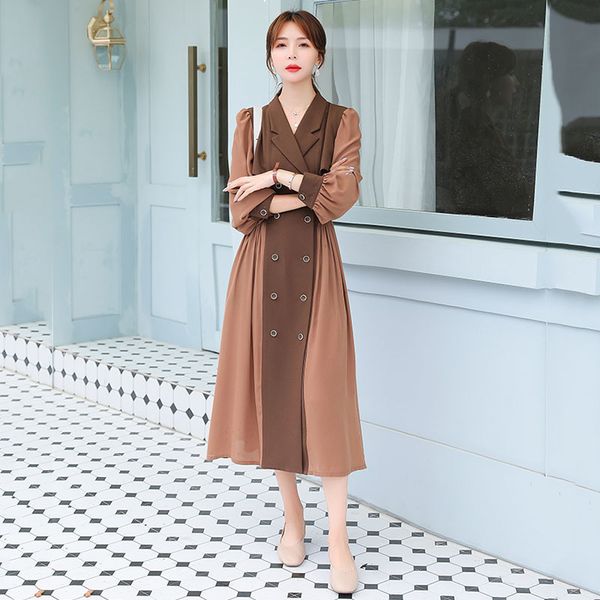 2021 new women's dress start of spring new mid-fall length korean jacket-style khaki seam fashion jacket16x k1a0, Black;gray
2021 new women's dress start of spring new mid-fall length korean jacket-style khaki seam fashion jacket16x k1a0, Black;gray