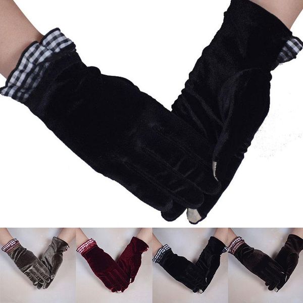 new fashion women' winter velvet gloves with plaid lace elegant ladies solid color warm mittens outdoor driving wrist gloves, Blue;gray
new fashion women' winter velvet gloves with plaid lace elegant ladies solid color warm mittens outdoor driving wrist gloves, Blue;gray