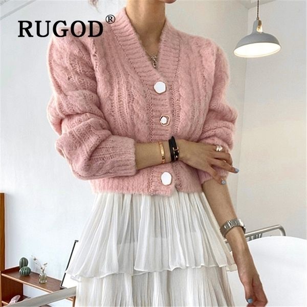 rugod knit cardigan v-neck solid crop sweater womens sweaters winter for women knitwear fashion twist pattern casual y200720, White;black
rugod knit cardigan v-neck solid crop sweater womens sweaters winter for women knitwear fashion twist pattern casual y200720, White;black