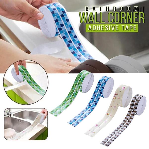 5pieces/lot3.8m sink tape self adhesive kitchen waterproof bathroom wall corner line sink stickers table corner guards door window stri 2016 
5pieces/lot3.8m sink tape self adhesive kitchen waterproof bathroom wall corner line sink stickers table corner guards door window stri 2016