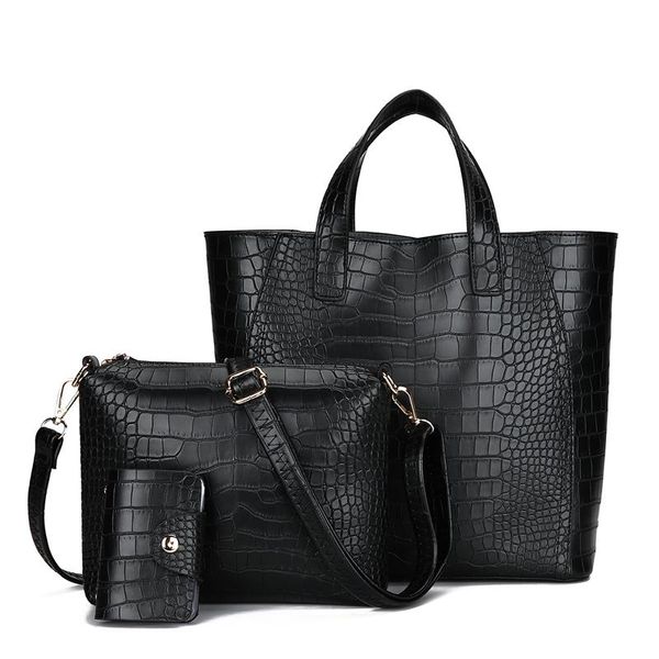 new european and american fashion women's bag crocodile pattern single shoulder bag large handbag female composite 3 pcs/set
new european and american fashion women's bag crocodile pattern single shoulder bag large handbag female composite 3 pcs/set