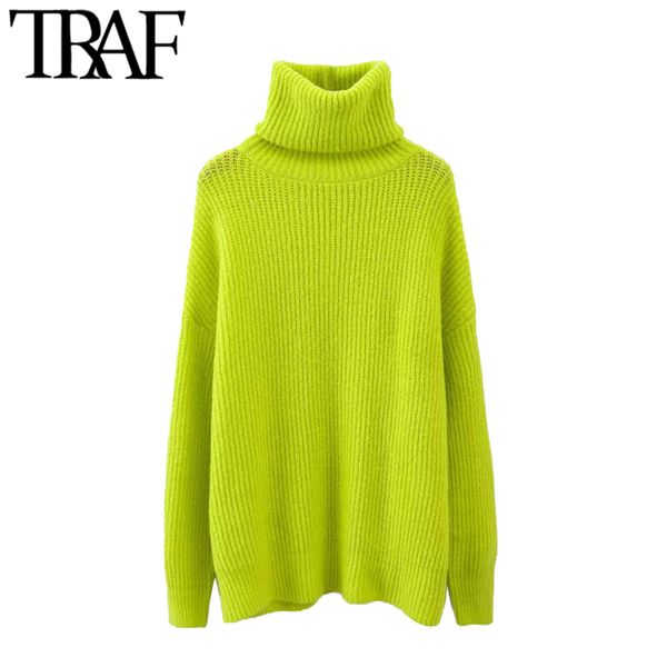 traf women sweater vintage stylish oversized knitted sweaters fashion turtleneck long sleeve loose ladies pullovers pull femme 201031, White;black
traf women sweater vintage stylish oversized knitted sweaters fashion turtleneck long sleeve loose ladies pullovers pull femme 201031, White;black