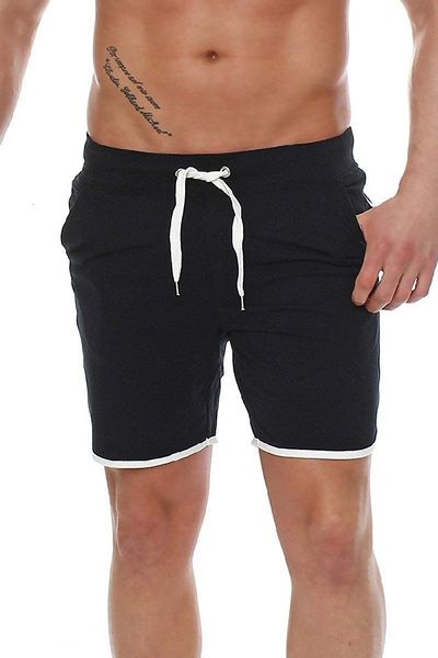men's three point summer beach fashion splicing pants shorts dk02, White;black
men's three point summer beach fashion splicing pants shorts dk02, White;black