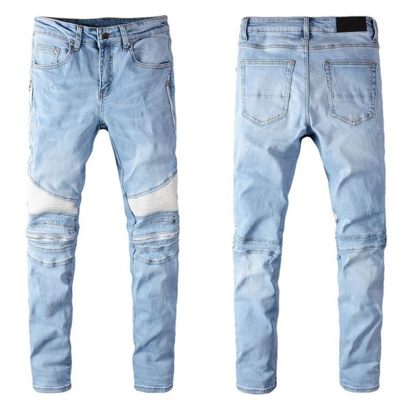 new distressed ripped biker jeans slim fit motorcycle biker denim jeans fashion stylist casual pants men true brand, Blue
new distressed ripped biker jeans slim fit motorcycle biker denim jeans fashion stylist casual pants men true brand, Blue