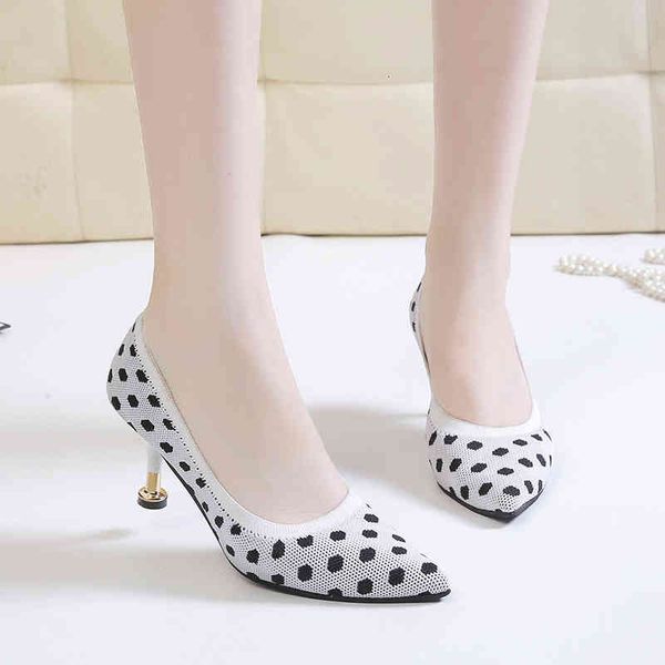 high heels 7cm pumps women cotton polka dot shoes female party shallow pointed toe farbic, Black
high heels 7cm pumps women cotton polka dot shoes female party shallow pointed toe farbic, Black