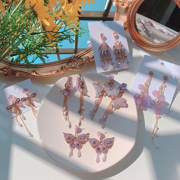 new style purple tassel women's earrings women french retro all-match butterfly stud earrings 2021 popular female accessories, Golden;silver
new style purple tassel women's earrings women french retro all-match butterfly stud earrings 2021 popular female accessories, Golden;silver