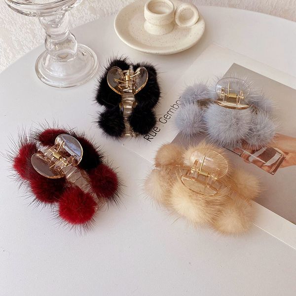 korean autumn and winter color mink hair clip korean version hair ball mink temperament women's hair clip, White;black
korean autumn and winter color mink hair clip korean version hair ball mink temperament women's hair clip, White;black
