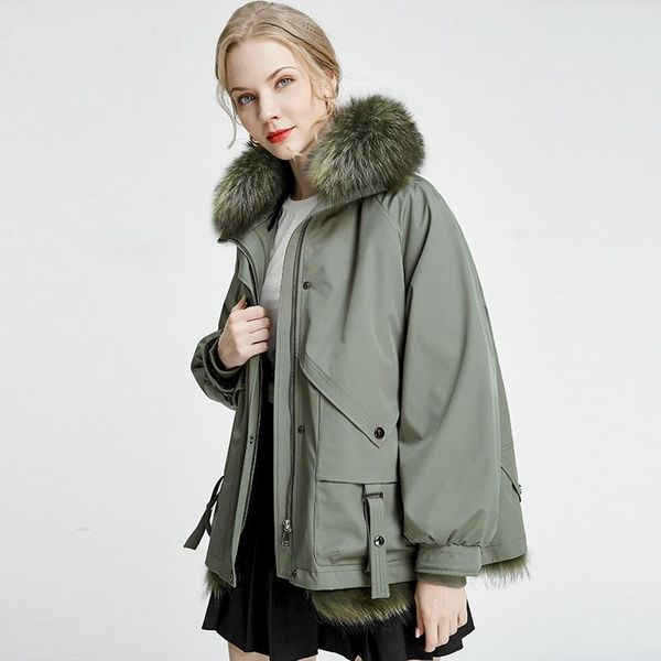 women's down & parkas big fur winter fashion good quality real liner coat female natural collar warm jackets f2381, Black
women's down & parkas big fur winter fashion good quality real liner coat female natural collar warm jackets f2381, Black
