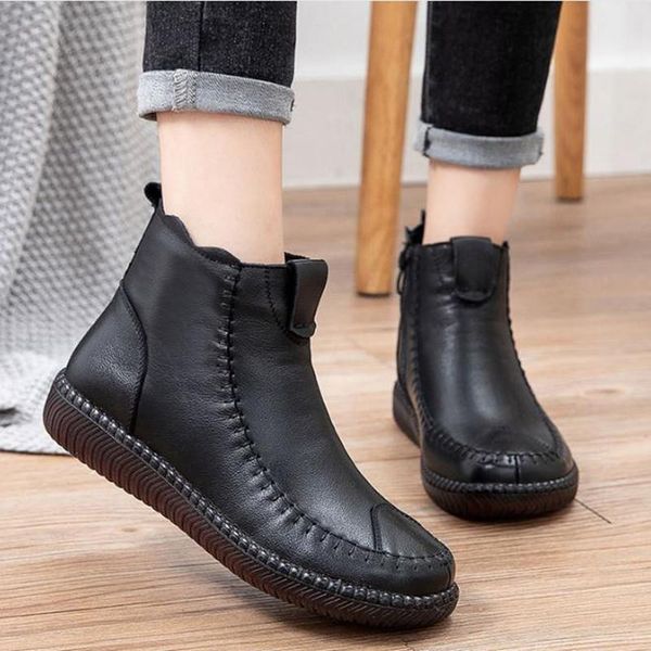 plus size women boots winter snow boots women genuine leather platform ankle casual flat cotton shoes boty, Black
plus size women boots winter snow boots women genuine leather platform ankle casual flat cotton shoes boty, Black