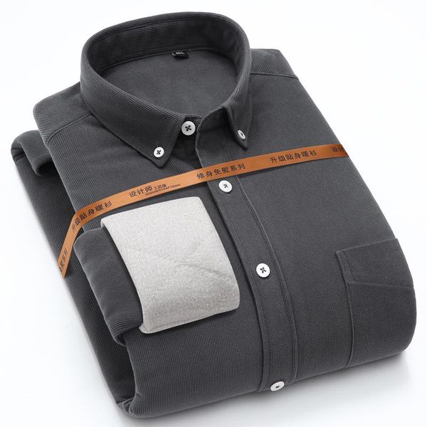 men's winter wool warm thick corduroy shirts single patch pocket long sleeve standard-fit casual button-down heavyweight shirt, White;black
men's winter wool warm thick corduroy shirts single patch pocket long sleeve standard-fit casual button-down heavyweight shirt, White;black