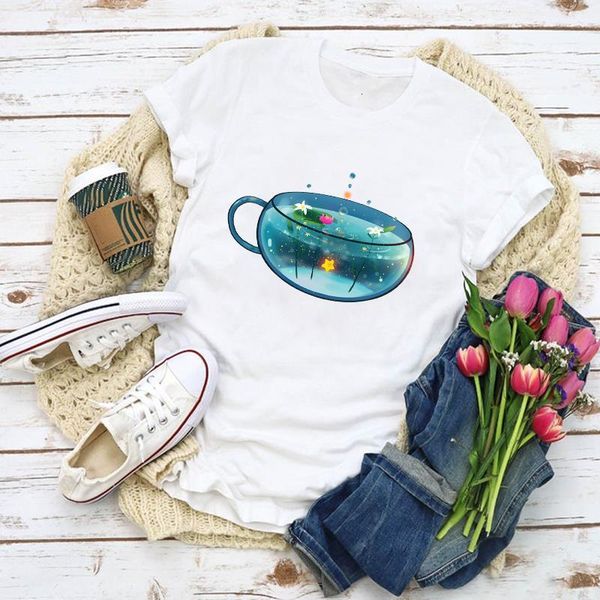 women graphic cartoon floral water cup fashion print summer t-shirt shirt lady clothes womens clothing tee female t shirt, White
women graphic cartoon floral water cup fashion print summer t-shirt shirt lady clothes womens clothing tee female t shirt, White