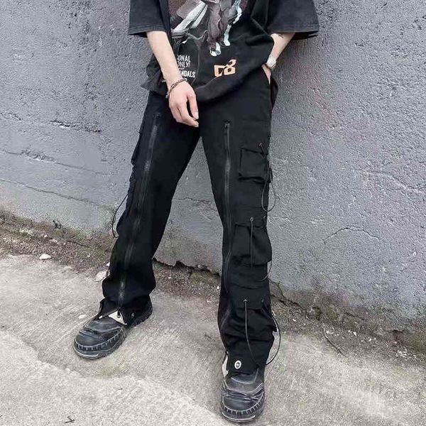 retro zipper japanese multi-pockets two-wear cargo pants mens and womens straight black oversize casual overalls baggy trousers
retro zipper japanese multi-pockets two-wear cargo pants mens and womens straight black oversize casual overalls baggy trousers