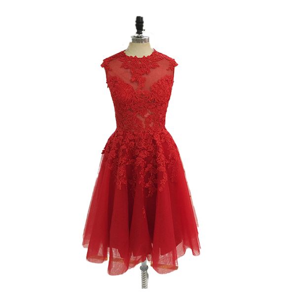 red sky blue lace appliques knee length cocktail dresses 2021 jewel neck party prom gowns real pictures, Black
red sky blue lace appliques knee length cocktail dresses 2021 jewel neck party prom gowns real pictures, Black