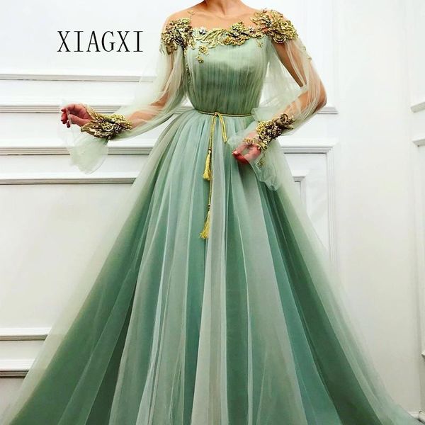 xiangxi green evening dress 2019 jewel neck full sleeves hand beaded pleat long evening dresses prom dress formal gowns1, White;black
xiangxi green evening dress 2019 jewel neck full sleeves hand beaded pleat long evening dresses prom dress formal gowns1, White;black