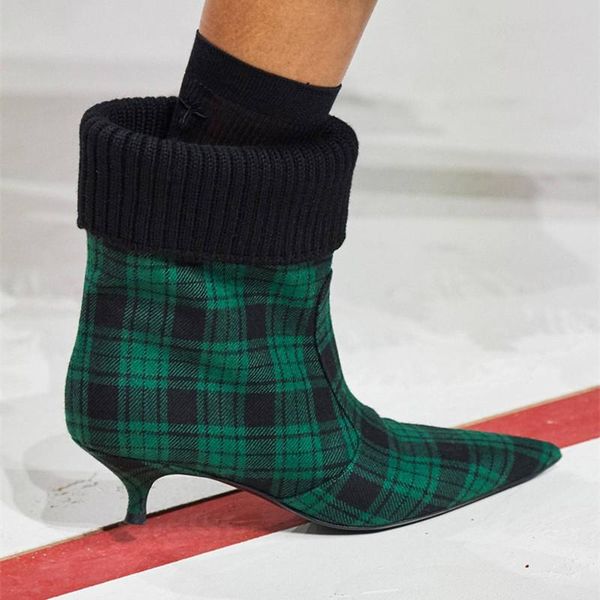 med heels boots women winter luxury short botas mujer gingham ankle boots for women slip on shoes fashion zapatos de mujer, Black
med heels boots women winter luxury short botas mujer gingham ankle boots for women slip on shoes fashion zapatos de mujer, Black