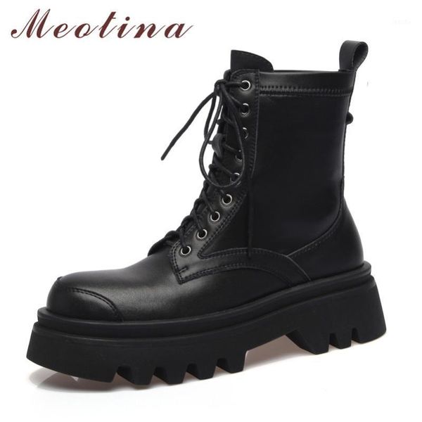 boots meotina motorcycle women shoes genuine leather flat platform ankle lace up short ladies autumn winter white 431, Black
boots meotina motorcycle women shoes genuine leather flat platform ankle lace up short ladies autumn winter white 431, Black