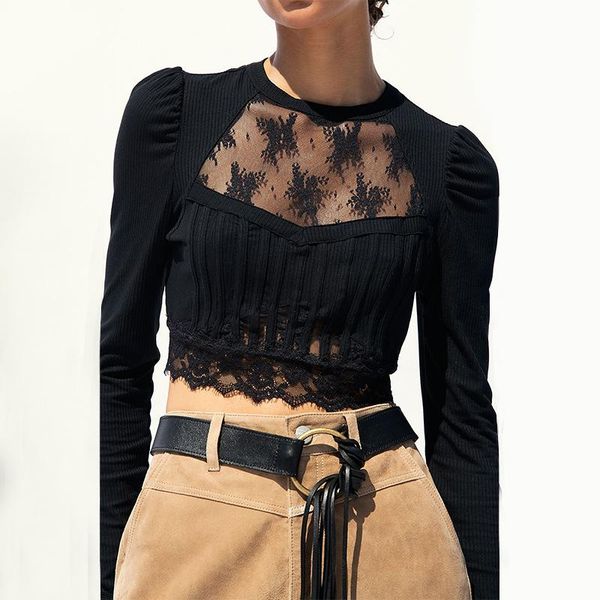 women's polos women 2021 spring fashion o-neck long sleeve solid lace patchwork pullovers ruffles slim, White
women's polos women 2021 spring fashion o-neck long sleeve solid lace patchwork pullovers ruffles slim, White