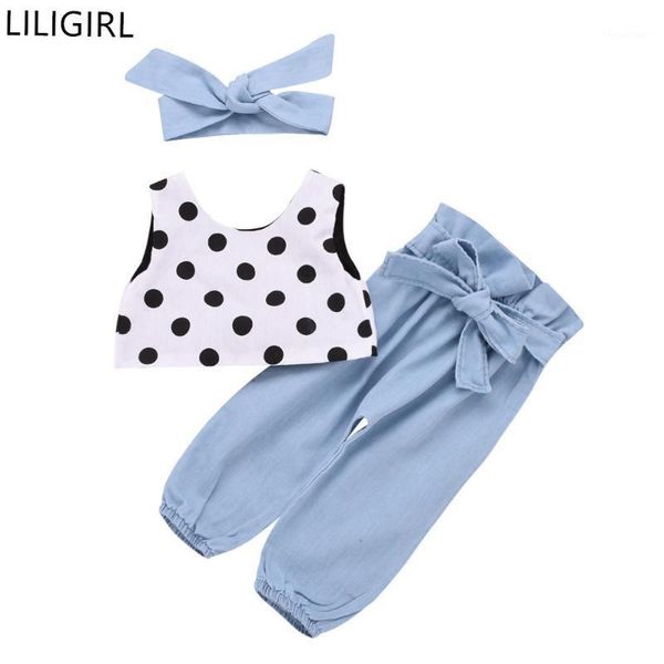 clothing sets 2021 baby girl clothes summer kids dot print sleeveless +belted jeans+handband 3pcs suit toddler girls casual clothing1, White
clothing sets 2021 baby girl clothes summer kids dot print sleeveless +belted jeans+handband 3pcs suit toddler girls casual clothing1, White