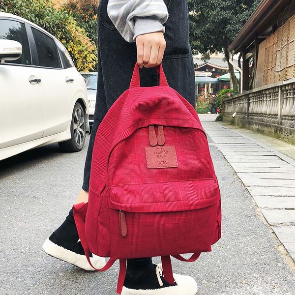 2019 fashion plaid women backpack student schoolbag multi pocket for teenage girls cotton travel bags female bookbag rucksack c1019
2019 fashion plaid women backpack student schoolbag multi pocket for teenage girls cotton travel bags female bookbag rucksack c1019