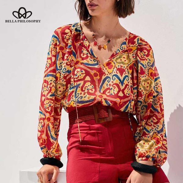 herstory women autumn long sleeve blouse shirts vintage print floral female lace-up blouse street lady loose v-neck 1, White
herstory women autumn long sleeve blouse shirts vintage print floral female lace-up blouse street lady loose v-neck 1, White