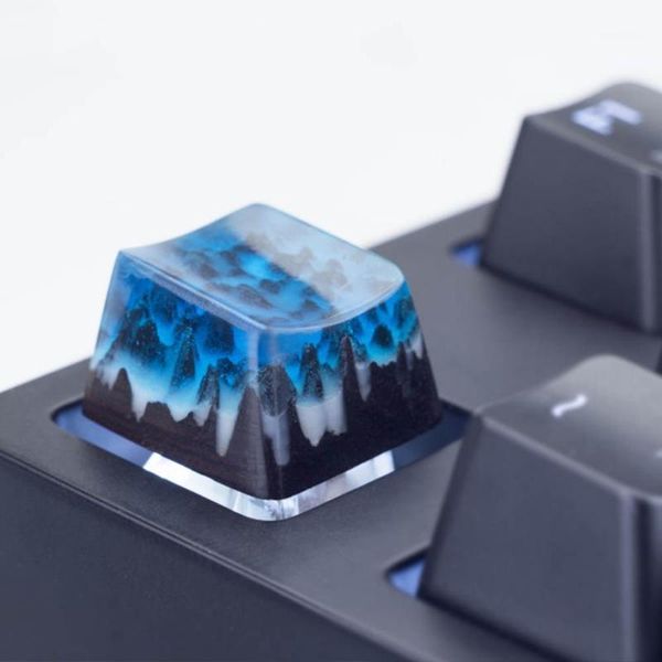 customized 3d handmand wood resin backlight keycap for cherry switch mechanical keyboard diy blue black snow mountain design oem1
customized 3d handmand wood resin backlight keycap for cherry switch mechanical keyboard diy blue black snow mountain design oem1