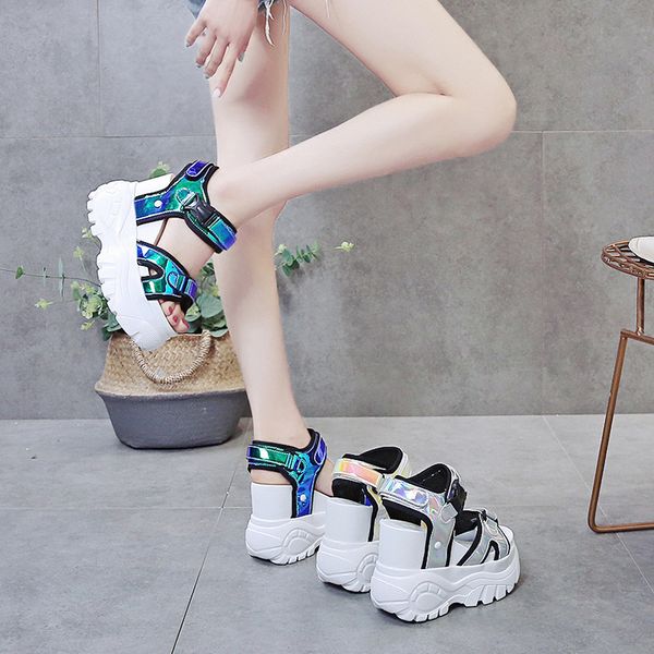 women platform sandals muffin bottom 2020 symphony chunky super high heel student increase summer beach shoes sandalias mujer, Black
women platform sandals muffin bottom 2020 symphony chunky super high heel student increase summer beach shoes sandalias mujer, Black