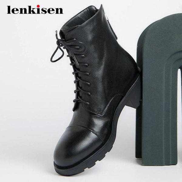 boots lenkisen motorcycle genuine leather cross-tied round toe thick med heel zipper handsome coolest maiden ankle l381, Black
boots lenkisen motorcycle genuine leather cross-tied round toe thick med heel zipper handsome coolest maiden ankle l381, Black