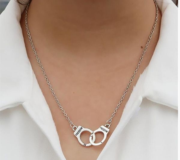 pendant necklaces initial e-girl punk letter om small handcuffs inecklaces for women short chain handcuff collares collier femme jewelr, Silver
pendant necklaces initial e-girl punk letter om small handcuffs inecklaces for women short chain handcuff collares collier femme jewelr, Silver