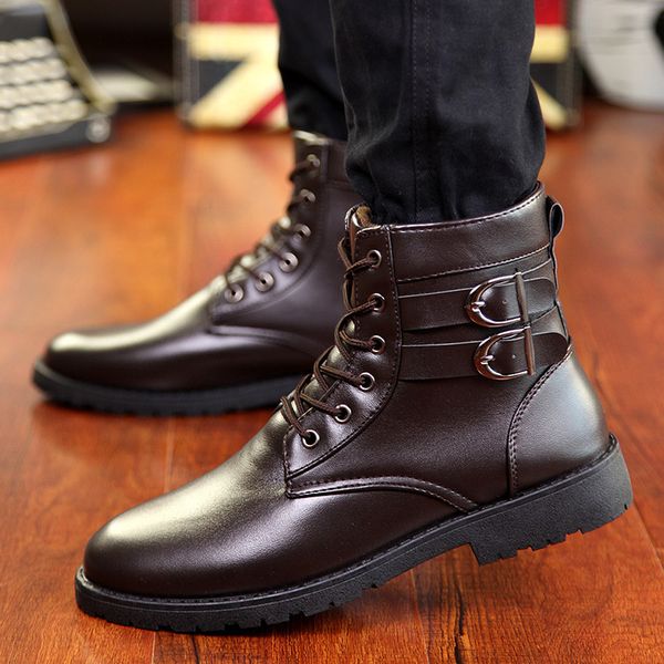 winter woolen cotton england extra highshoes 10cm martin boots shoes endogenous wind casual leather shoe lady shoes -40, Black
winter woolen cotton england extra highshoes 10cm martin boots shoes endogenous wind casual leather shoe lady shoes -40, Black