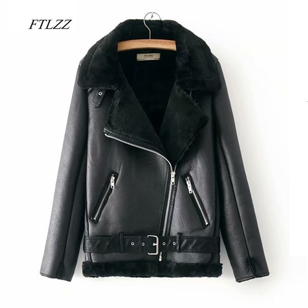 ftlzz women winter warm faux lamb leather jacket coat faux leather lambs wool fur collar motorcycle black jacket bomber overcoat 201226
ftlzz women winter warm faux lamb leather jacket coat faux leather lambs wool fur collar motorcycle black jacket bomber overcoat 201226