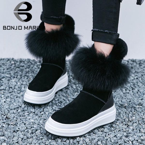 bonjomarisa new chic winter shoes boots women leisure genuine leather keep warm fur cosy flat with slip on snow boot, Black
bonjomarisa new chic winter shoes boots women leisure genuine leather keep warm fur cosy flat with slip on snow boot, Black