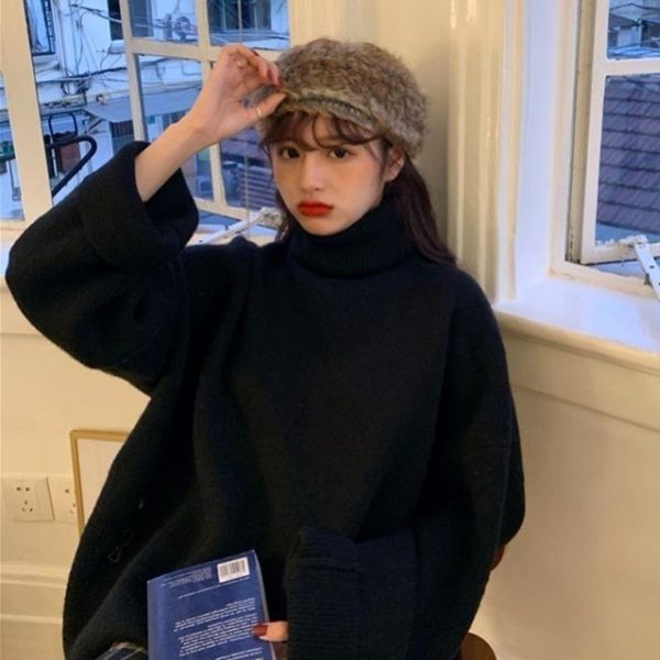 turtleneck sweaters women elegant winter thickening korean trendy teens sweater knitted solid chic side-slit ladies pullover, White;black
turtleneck sweaters women elegant winter thickening korean trendy teens sweater knitted solid chic side-slit ladies pullover, White;black