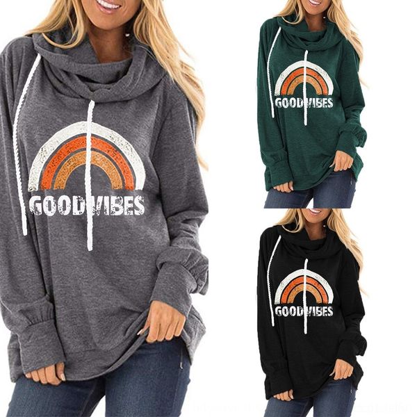 kuxll 2020 loose and mt4dm autumn good vibes rainbow printed drawstring hooded winter sweater for women sweater, Black
kuxll 2020 loose and mt4dm autumn good vibes rainbow printed drawstring hooded winter sweater for women sweater, Black