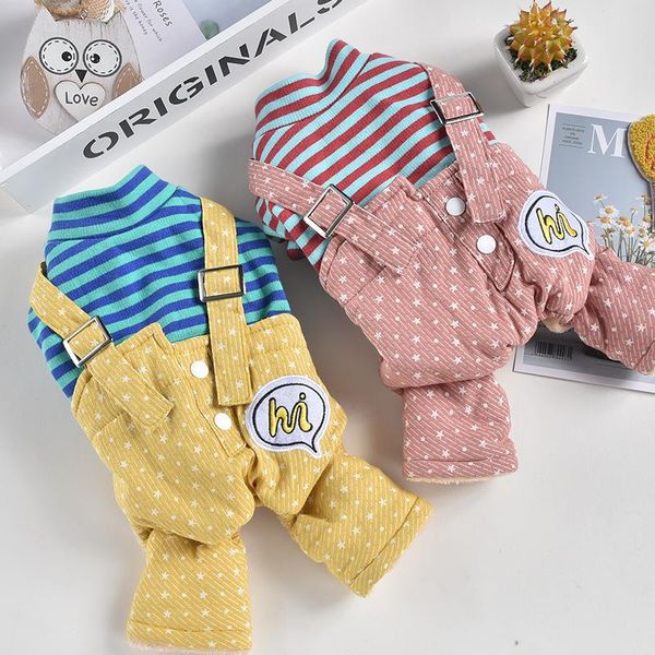 dog apparel winter warm costumes for dogs pet four feet striped stars printing overall brushed and thick clothing pets
dog apparel winter warm costumes for dogs pet four feet striped stars printing overall brushed and thick clothing pets