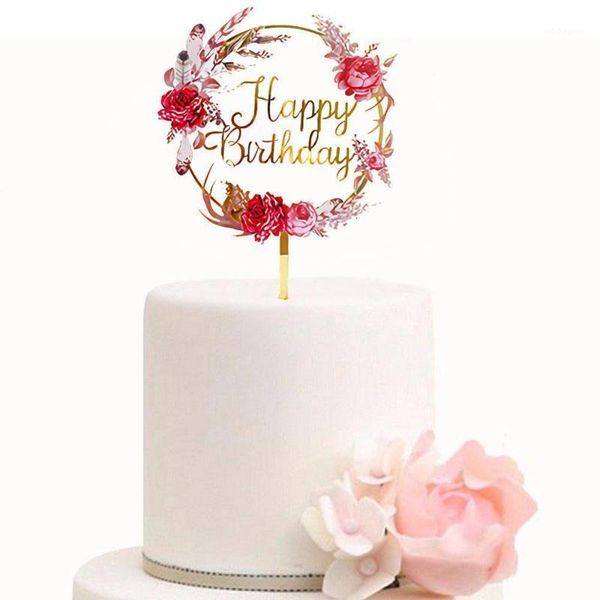 other festive & party supplies colored flowers happy birthday cake er golden acrylic dessert decoration for baby shower baking supplies1
other festive & party supplies colored flowers happy birthday cake er golden acrylic dessert decoration for baby shower baking supplies1