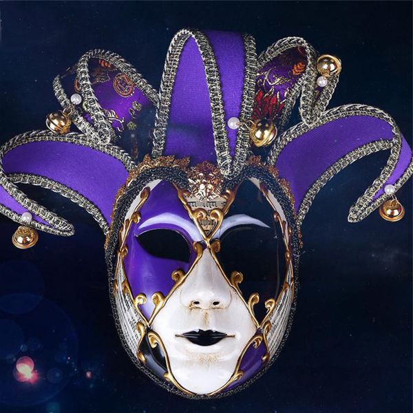 new venetian retro with bells year masquerade halloween cutout prom party mask christmas decor for home j6
new venetian retro with bells year masquerade halloween cutout prom party mask christmas decor for home j6
