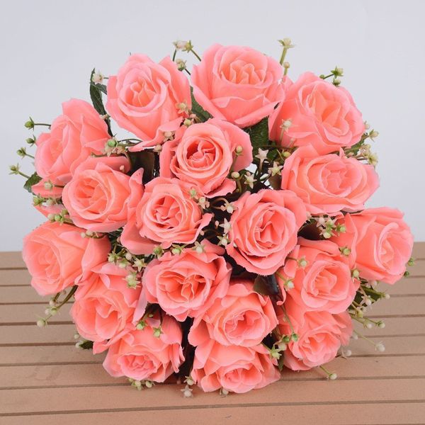 18 heads artificial rose bride hand-holding flower bouquet valentine day wedding party home floral decoration 10 nw14q
18 heads artificial rose bride hand-holding flower bouquet valentine day wedding party home floral decoration 10 nw14q