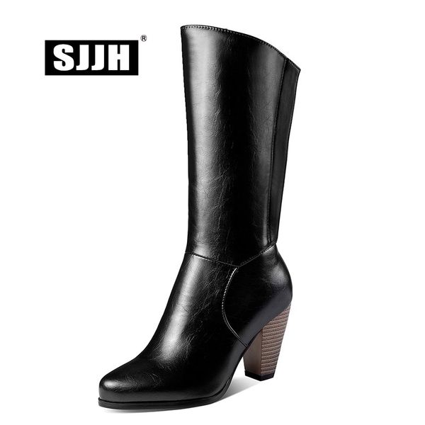 sjjh женщины среднего теленок сапоги с круглым toe коренастый zip короткий плюш сапоги zip моды классическая обувь большого размера e002, Black
sjjh женщины среднего теленок сапоги с круглым toe коренастый zip короткий плюш сапоги zip моды классическая обувь большого размера e002, Black