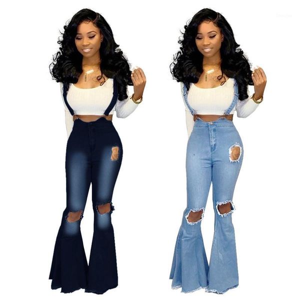 wholesale dropshpping women jeans retro solid color ripped flared jeans street high waist elastic ladies with strap1, Blue
wholesale dropshpping women jeans retro solid color ripped flared jeans street high waist elastic ladies with strap1, Blue