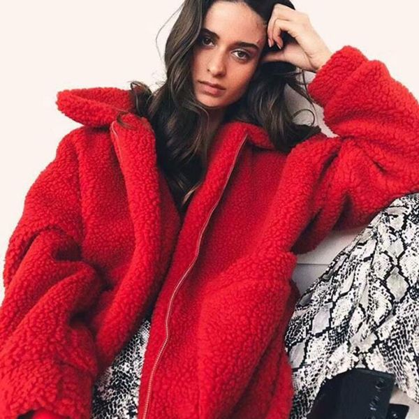 plush jacket casual women's fall winter 2020 european american faux fur sheepskin coats loose especially female fluffy warm, Black
plush jacket casual women's fall winter 2020 european american faux fur sheepskin coats loose especially female fluffy warm, Black