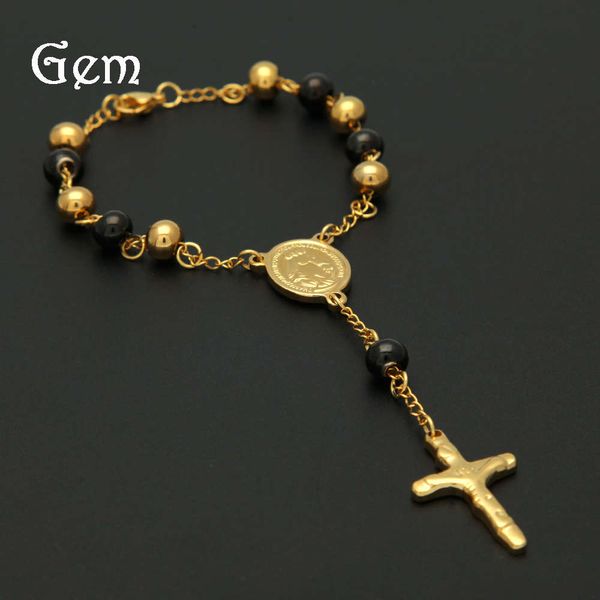 new hip hop jewelry 8mm beaded cross jesus pendant bracelet street style men's bracelet, Silver
new hip hop jewelry 8mm beaded cross jesus pendant bracelet street style men's bracelet, Silver