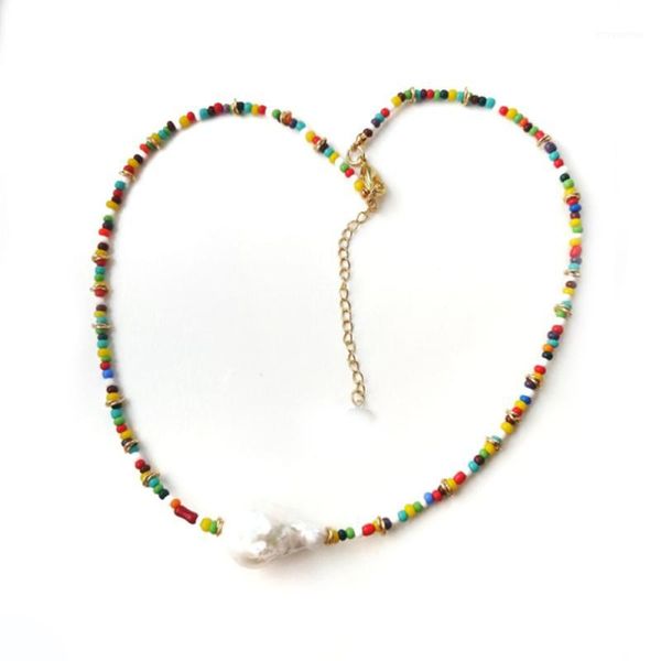 2020 bohemian baroque pearl pendant necklace handmade natural freshwater pearl beaded rainbow choker for women fashion accessori1, Golden;silver
2020 bohemian baroque pearl pendant necklace handmade natural freshwater pearl beaded rainbow choker for women fashion accessori1, Golden;silver