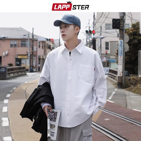 lappster mens korean harajuku solid shirts 2020 mens japanese streetwear pockets shirts long sleeve male casual button up shirt1, White;black
lappster mens korean harajuku solid shirts 2020 mens japanese streetwear pockets shirts long sleeve male casual button up shirt1, White;black