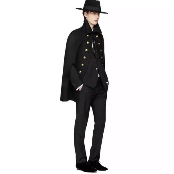 large sleeveless black coat men's medium-length tweed shawl cape woolen coat cloak bat shirt double-breasted trench overcoat
large sleeveless black coat men's medium-length tweed shawl cape woolen coat cloak bat shirt double-breasted trench overcoat