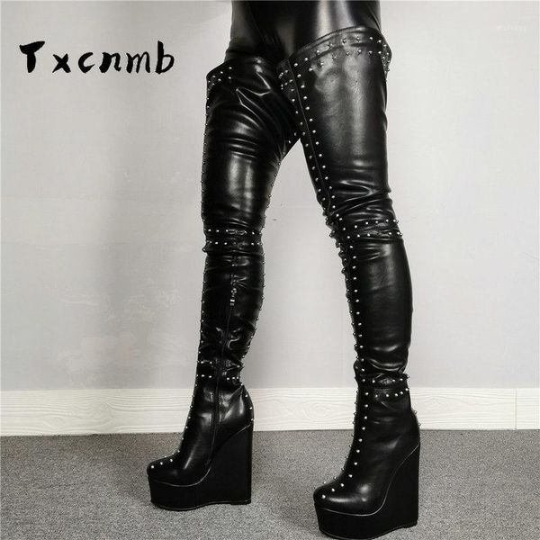 boots txcnmb women thigh high platform wedges back zip shoes woman over knee genuine leather plus size 43 44 471, Black
boots txcnmb women thigh high platform wedges back zip shoes woman over knee genuine leather plus size 43 44 471, Black