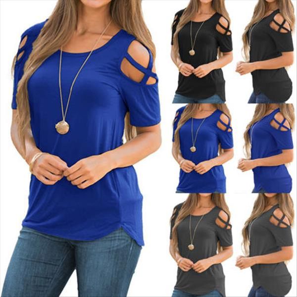 новая мода женская cold shoulder футболка женская summer casual с коротким рукавом топы груза падения качества хорошее, White
новая мода женская cold shoulder футболка женская summer casual с коротким рукавом топы груза падения качества хорошее, White