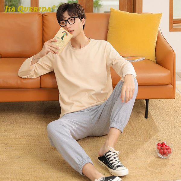 men's sleepwear homesuit homeclothes man clothes fashion style casual solid pajamas set crew neck male gray pants white top, Black;brown
men's sleepwear homesuit homeclothes man clothes fashion style casual solid pajamas set crew neck male gray pants white top, Black;brown