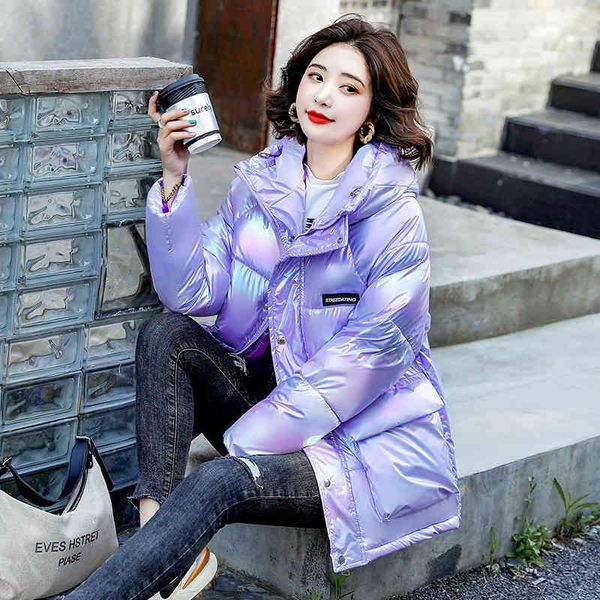 women's wool & blends glossy winter woman's hooded thick warm jacket female down cotton parkas casual loose puffer coat for ladies, Black
women's wool & blends glossy winter woman's hooded thick warm jacket female down cotton parkas casual loose puffer coat for ladies, Black