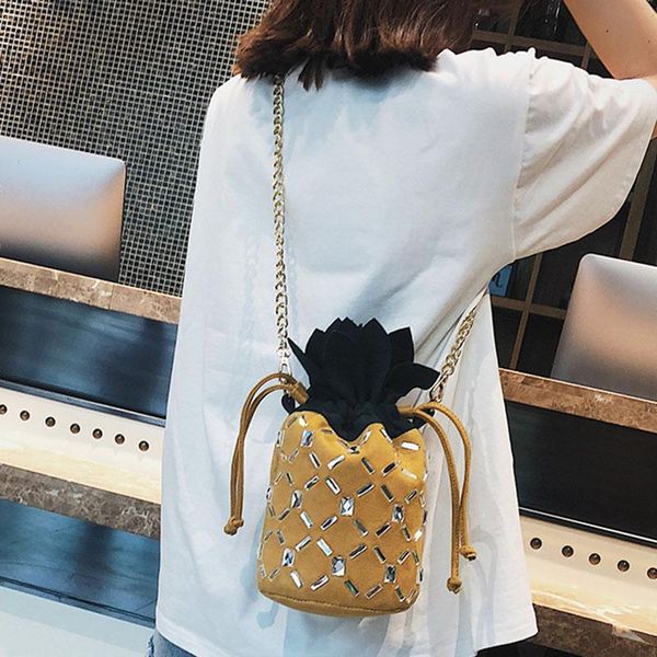 new arrival sweet cute shoulder bag ladies' pu leather handbag pineapple shape chain drawstring girl messenger bag bolsos mujer
new arrival sweet cute shoulder bag ladies' pu leather handbag pineapple shape chain drawstring girl messenger bag bolsos mujer