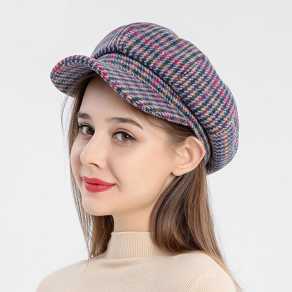 2020 new fashion autumn/winter versatile british plaid painter retro beret hat woman, Blue;gray
2020 new fashion autumn/winter versatile british plaid painter retro beret hat woman, Blue;gray